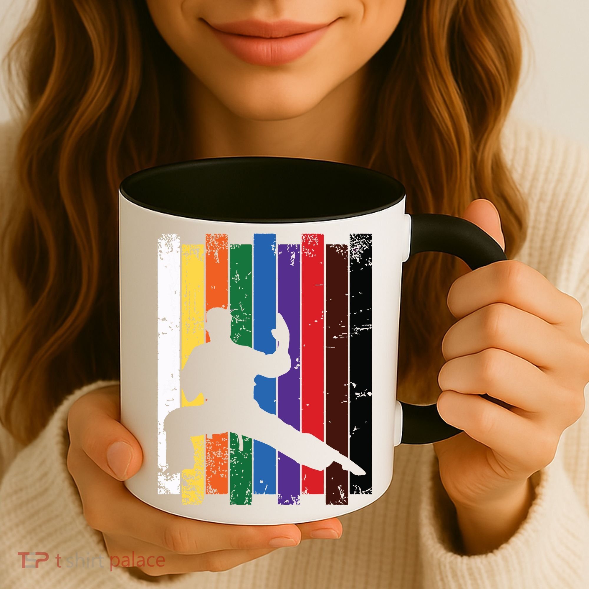 Karate Belt Karate Silhouette T Martial Arts Coffee Mug