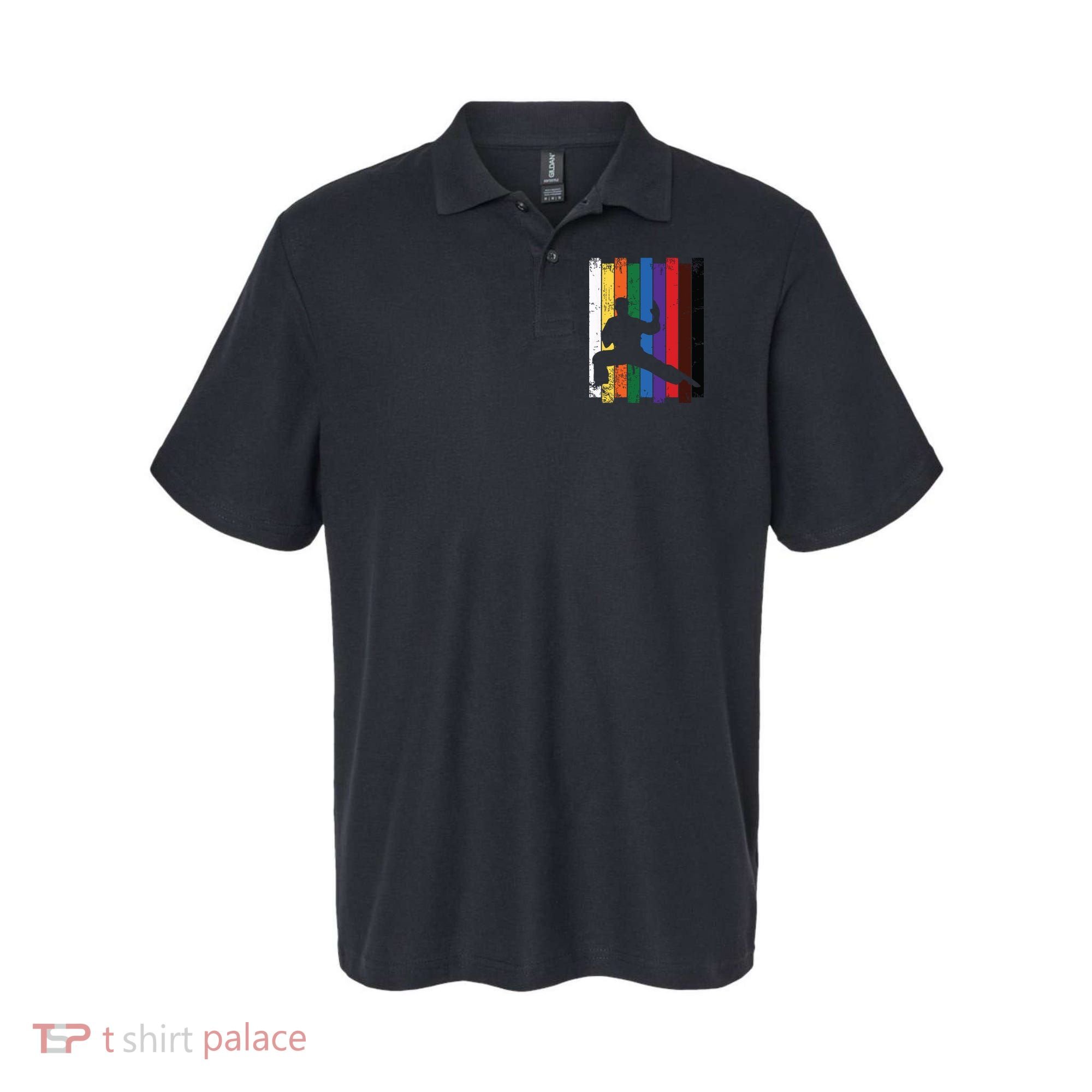 Karate Belt Karate Silhouette T Martial Arts Polo