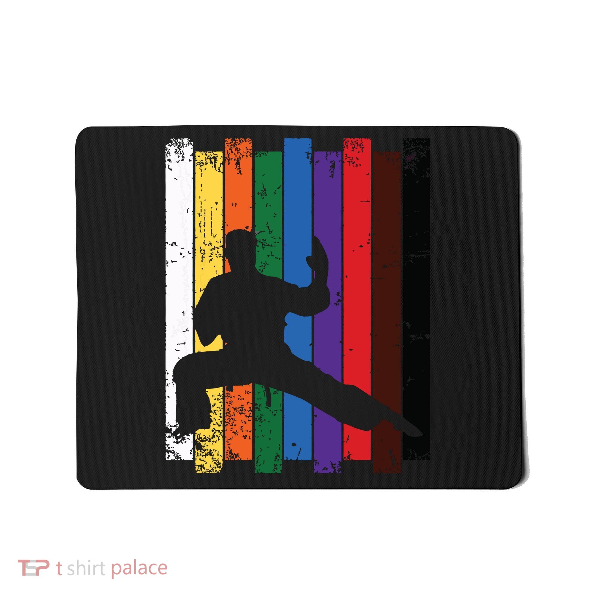 Karate Belt Karate Silhouette T Martial Arts Mousepad