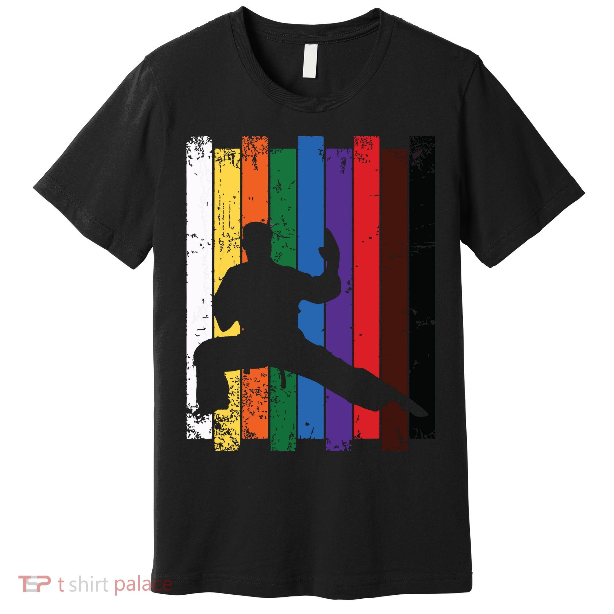 Karate Belt Karate Silhouette T Martial Arts Premium T-Shirt