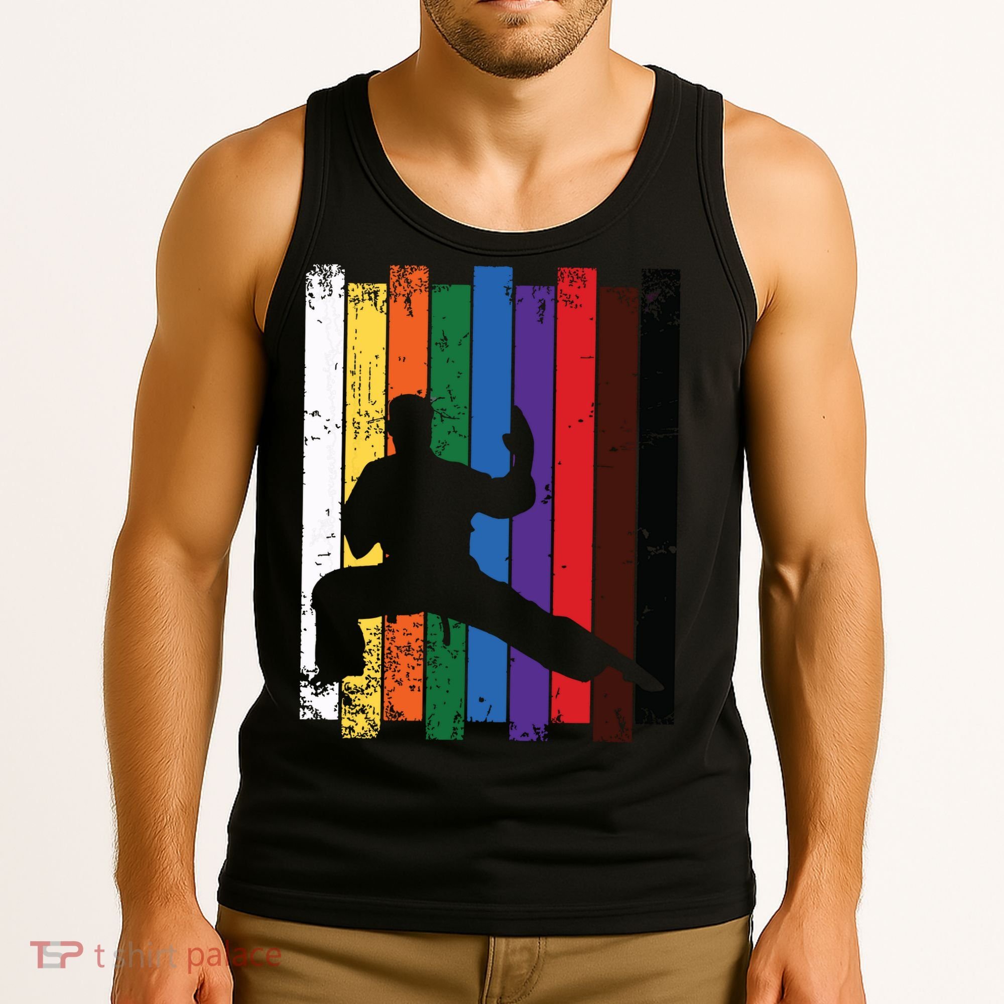Karate Belt Karate Silhouette T Martial Arts Tank Top