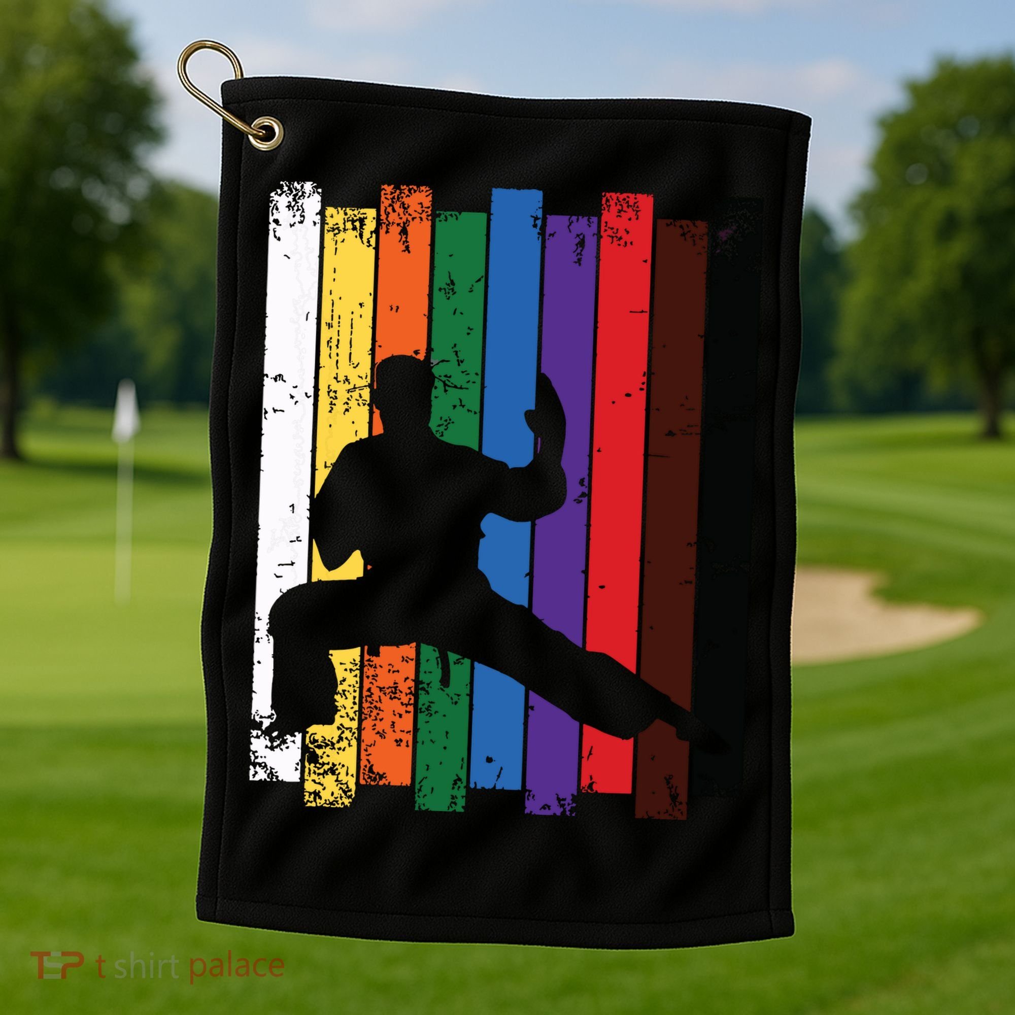 Karate Belt Karate Silhouette T Martial Arts Golf Towel