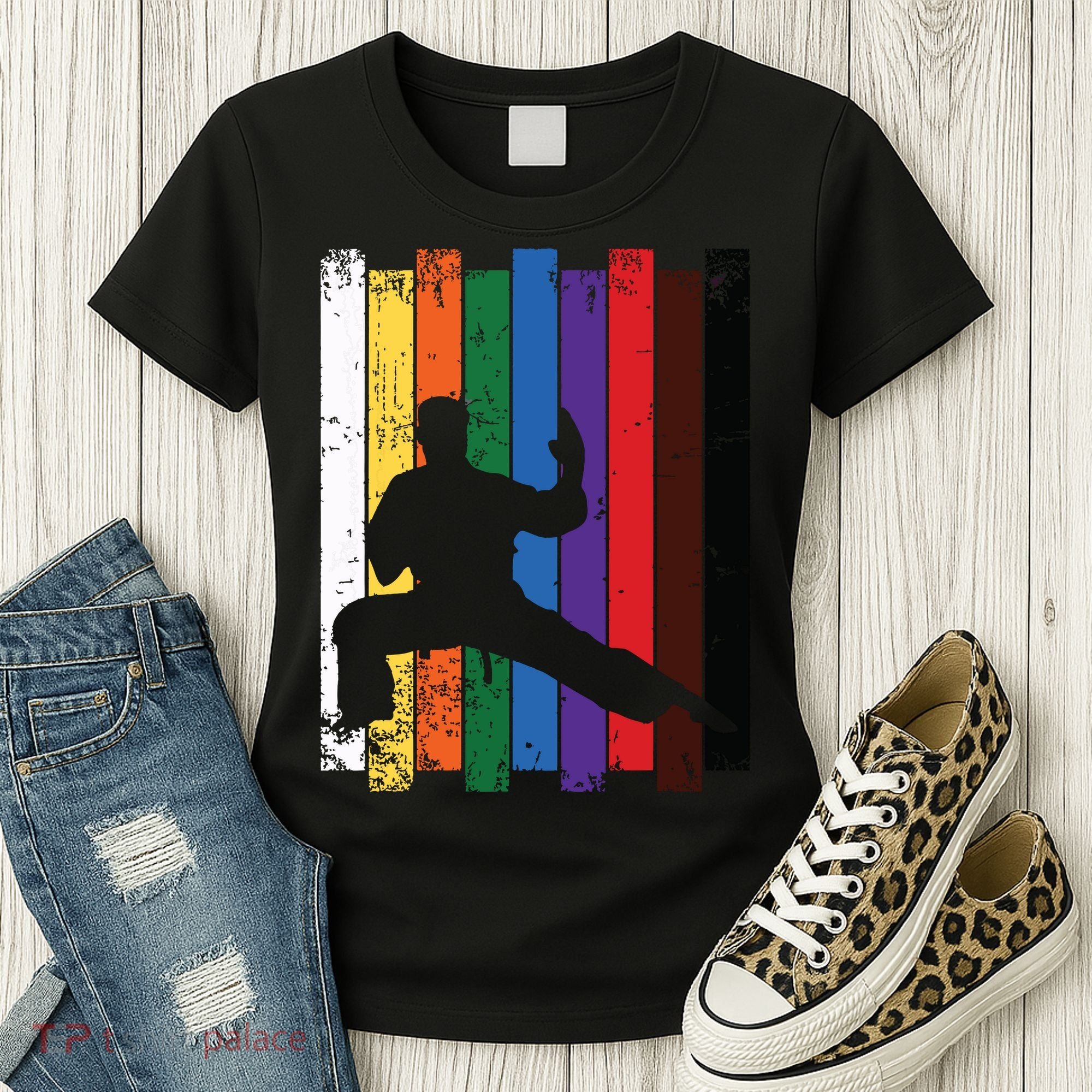 Karate Belt Karate Silhouette T Martial Arts Women's T-Shirt