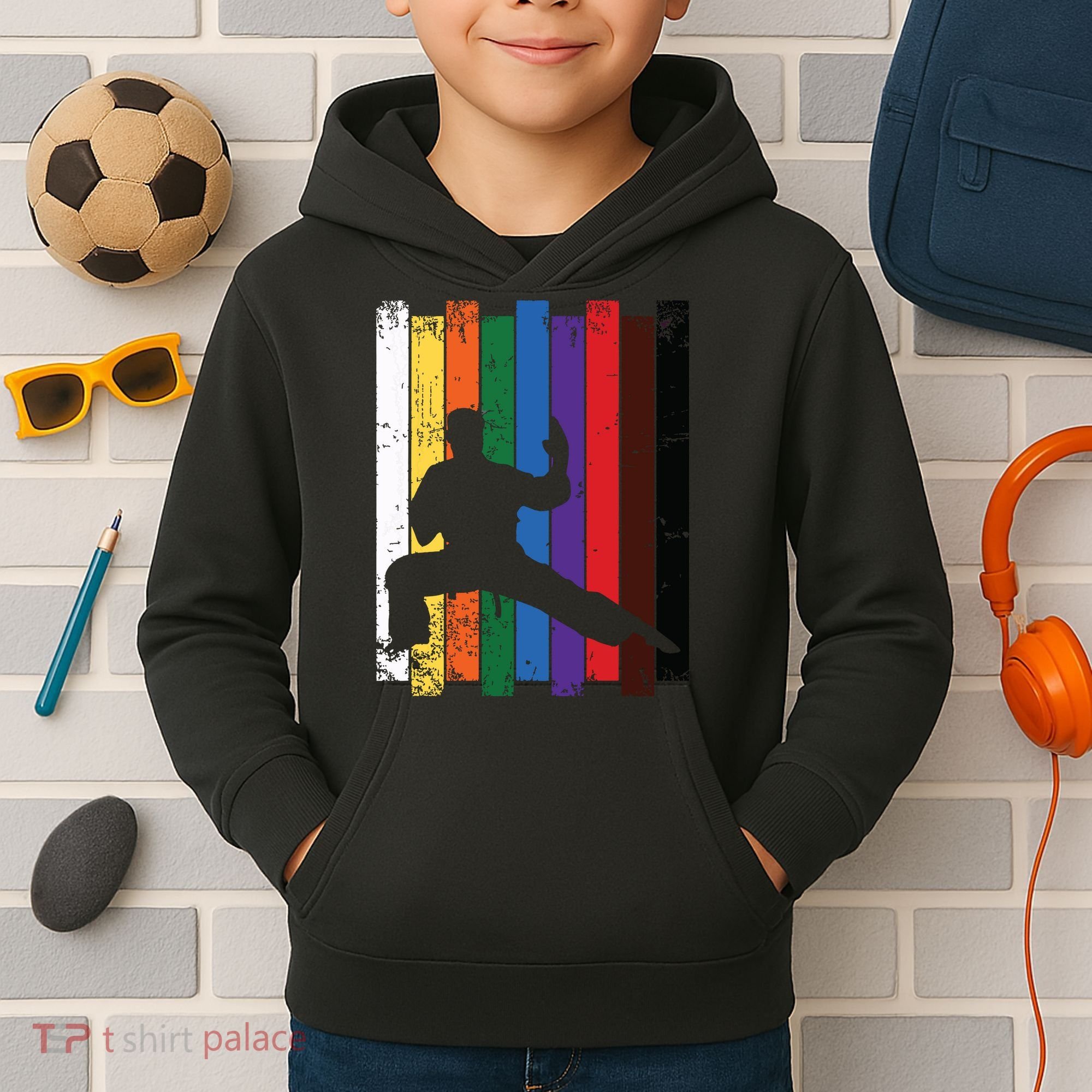 Karate Belt Karate Silhouette T Martial Arts Kids Hoodie