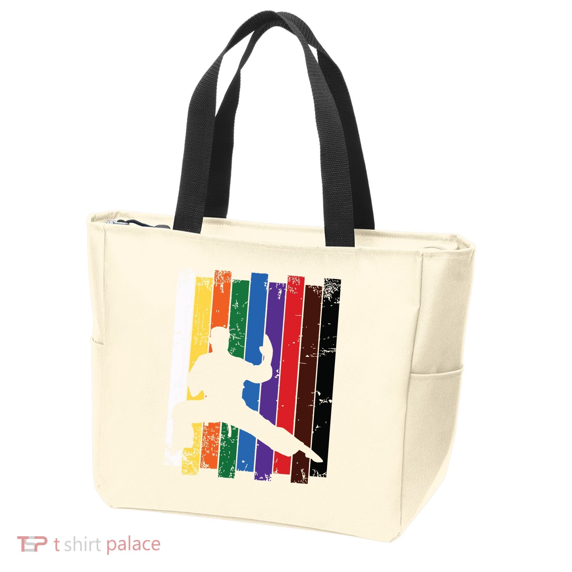 Karate Belt Karate Silhouette T Martial Arts Tote Bag