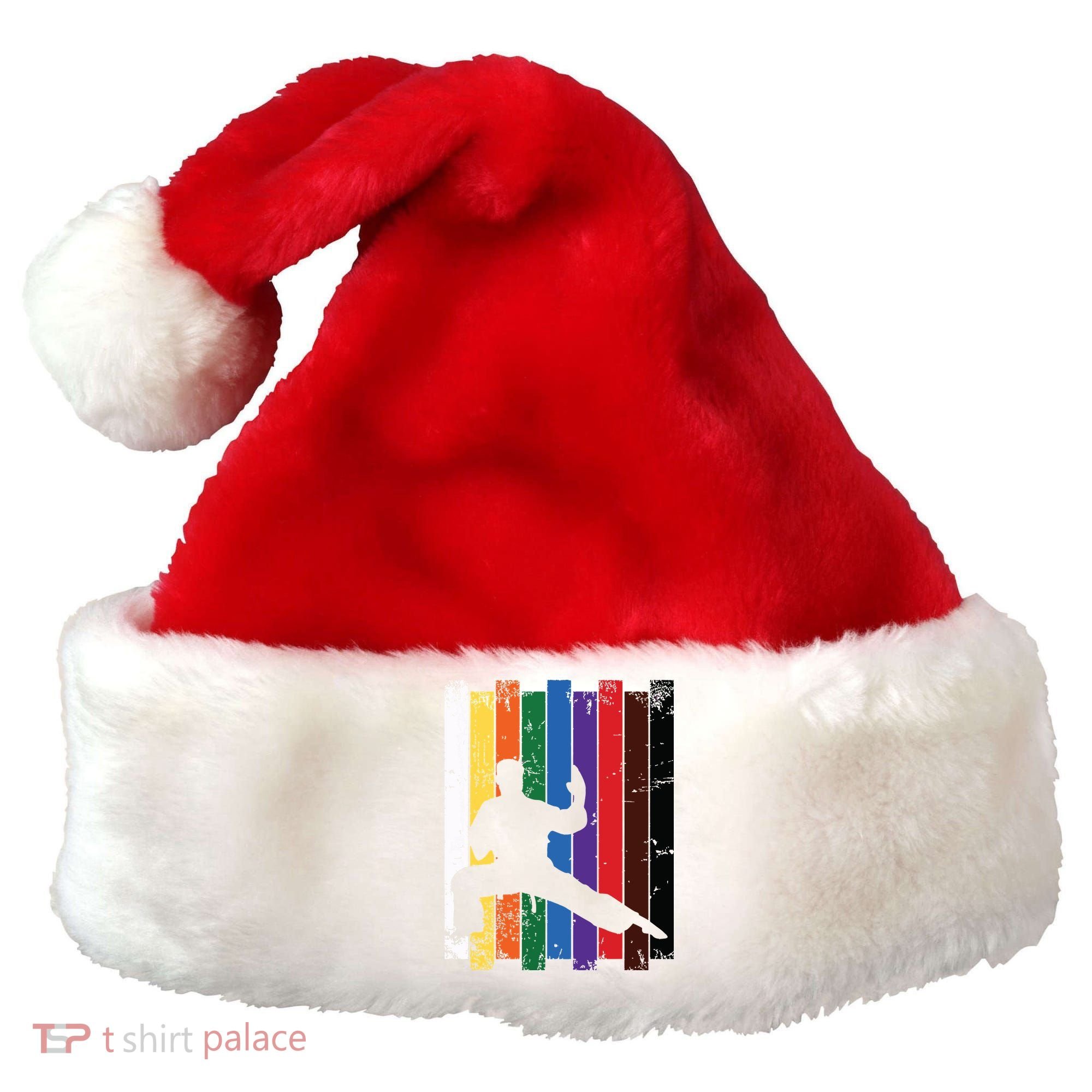 Karate Belt Karate Silhouette T Martial Arts Santa Hat