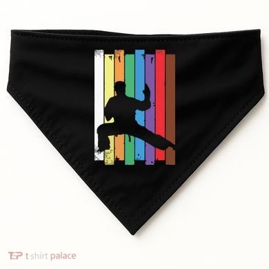 Karate Belt Karate Silhouette Martial Arts USA-Made Doggie Bandana