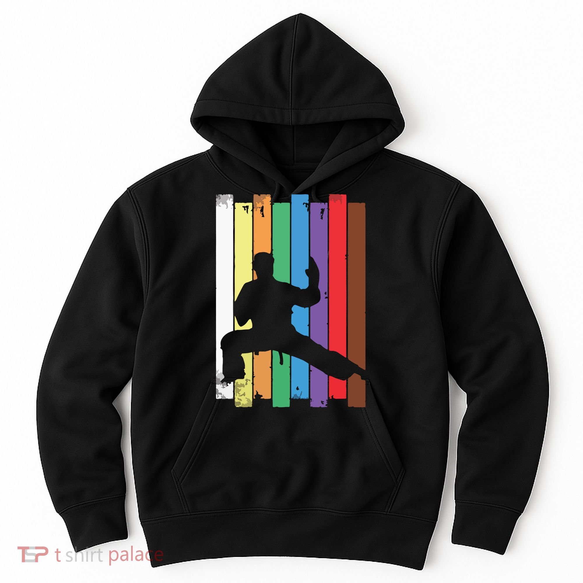 Karate Belt Karate Silhouette Martial Arts Hoodie
