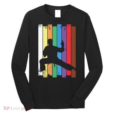 Karate Belt Karate Silhouette Martial Arts Long Sleeve Shirt