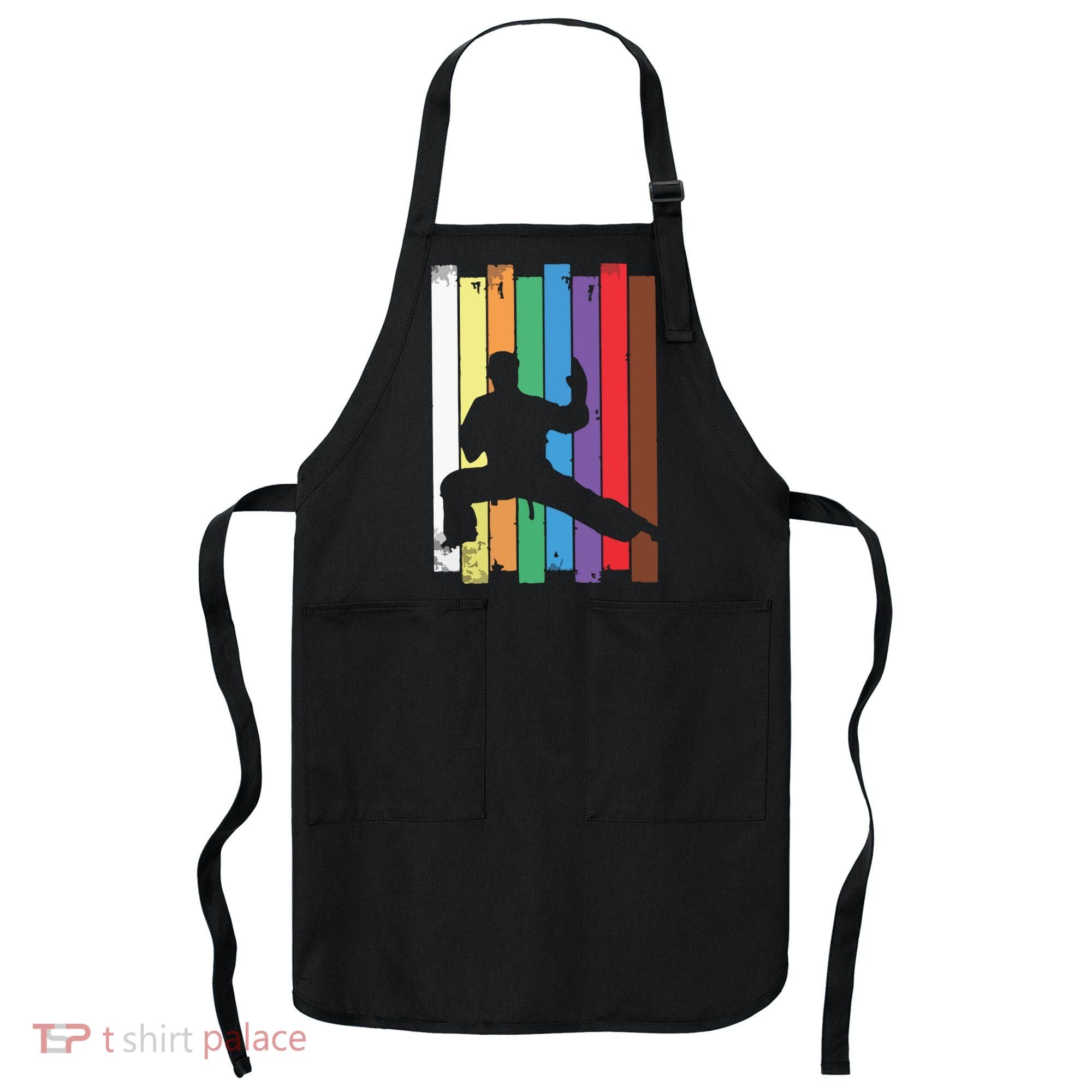 Karate Belt Karate Silhouette Martial Arts Apron