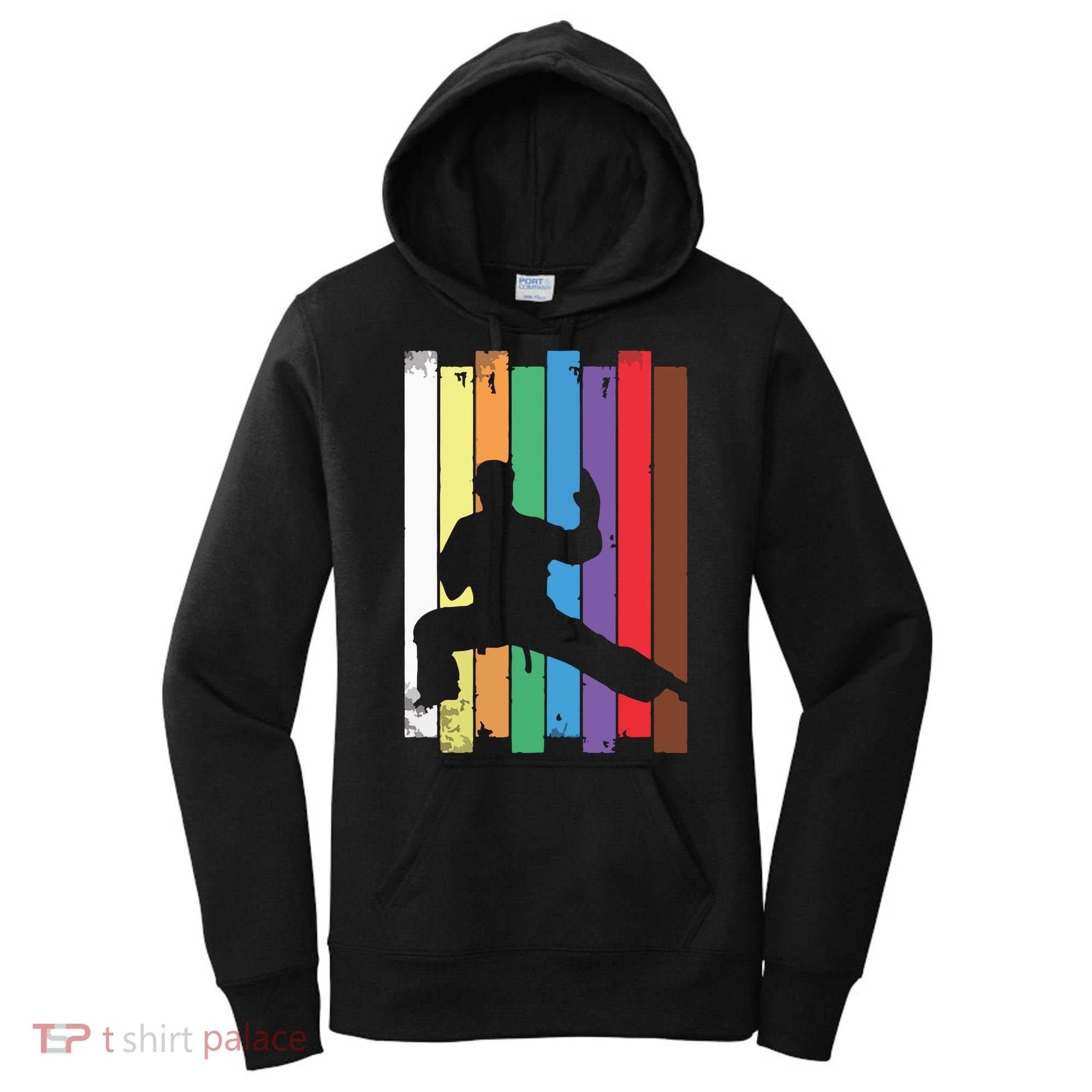 Karate Belt Karate Silhouette Martial Arts Women's Hoodie