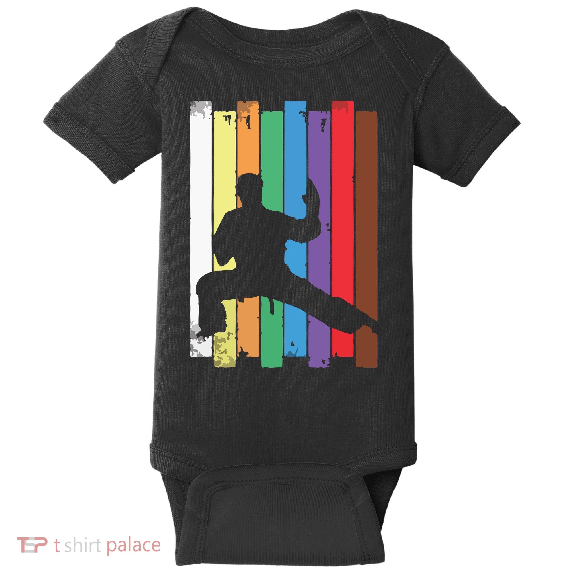 Karate Belt Karate Silhouette Martial Arts Baby Bodysuit