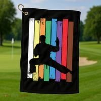Karate Belt Karate Silhouette Martial Arts Golf Towel thumb 1