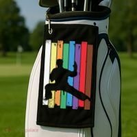 Karate Belt Karate Silhouette Martial Arts Golf Towel thumb 2