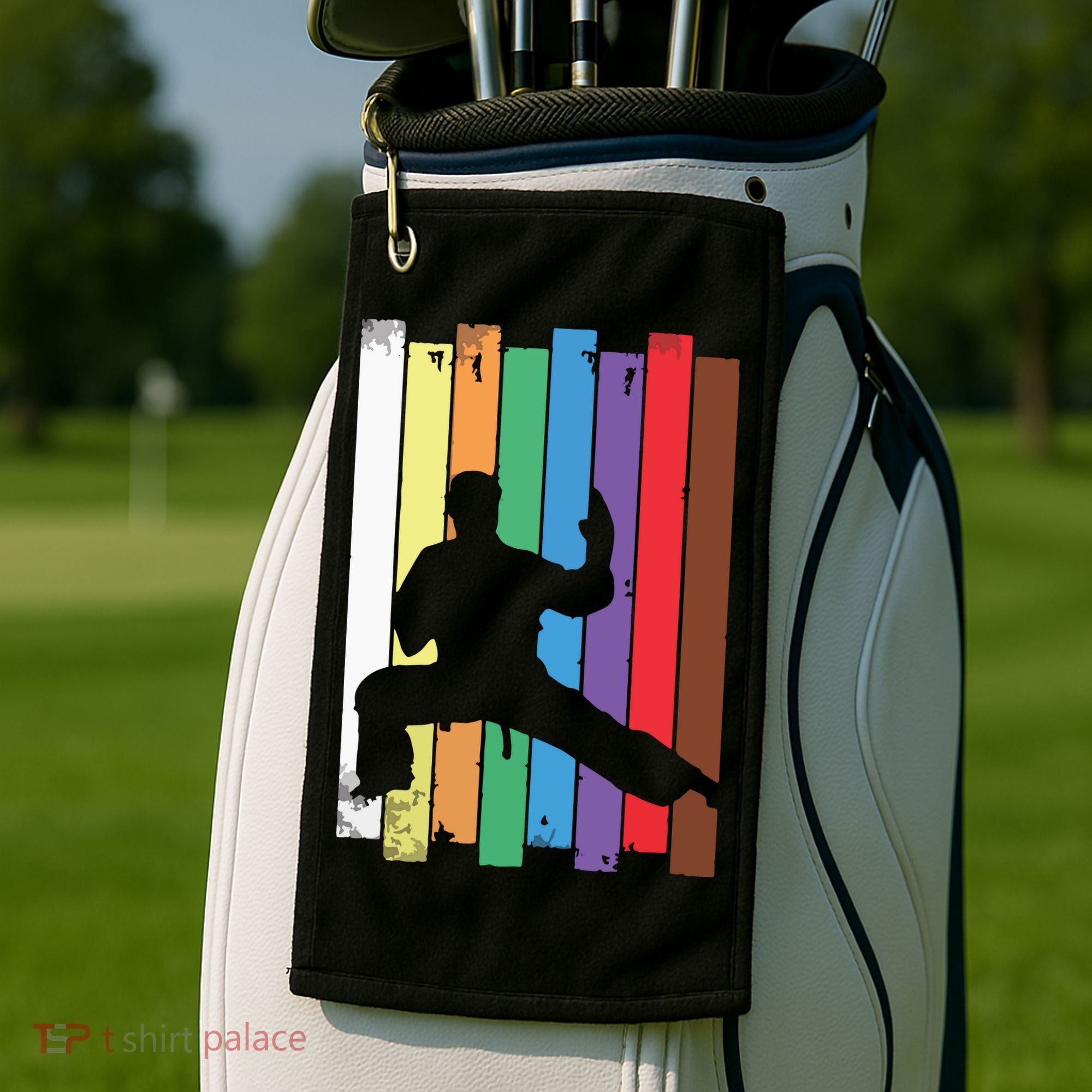 Karate Belt Karate Silhouette Martial Arts Golf Towel