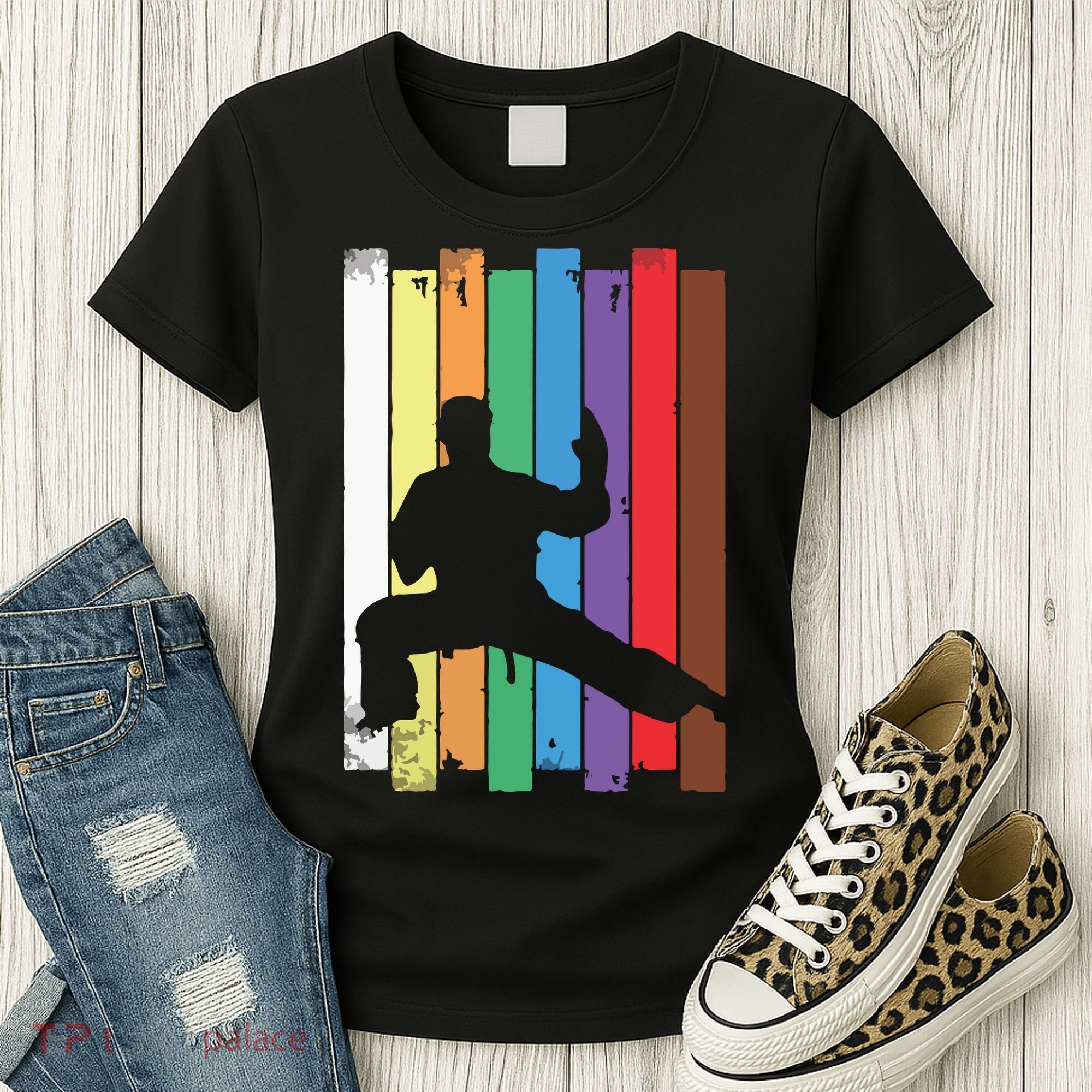 Karate Belt Karate Silhouette Martial Arts Women's T-Shirt