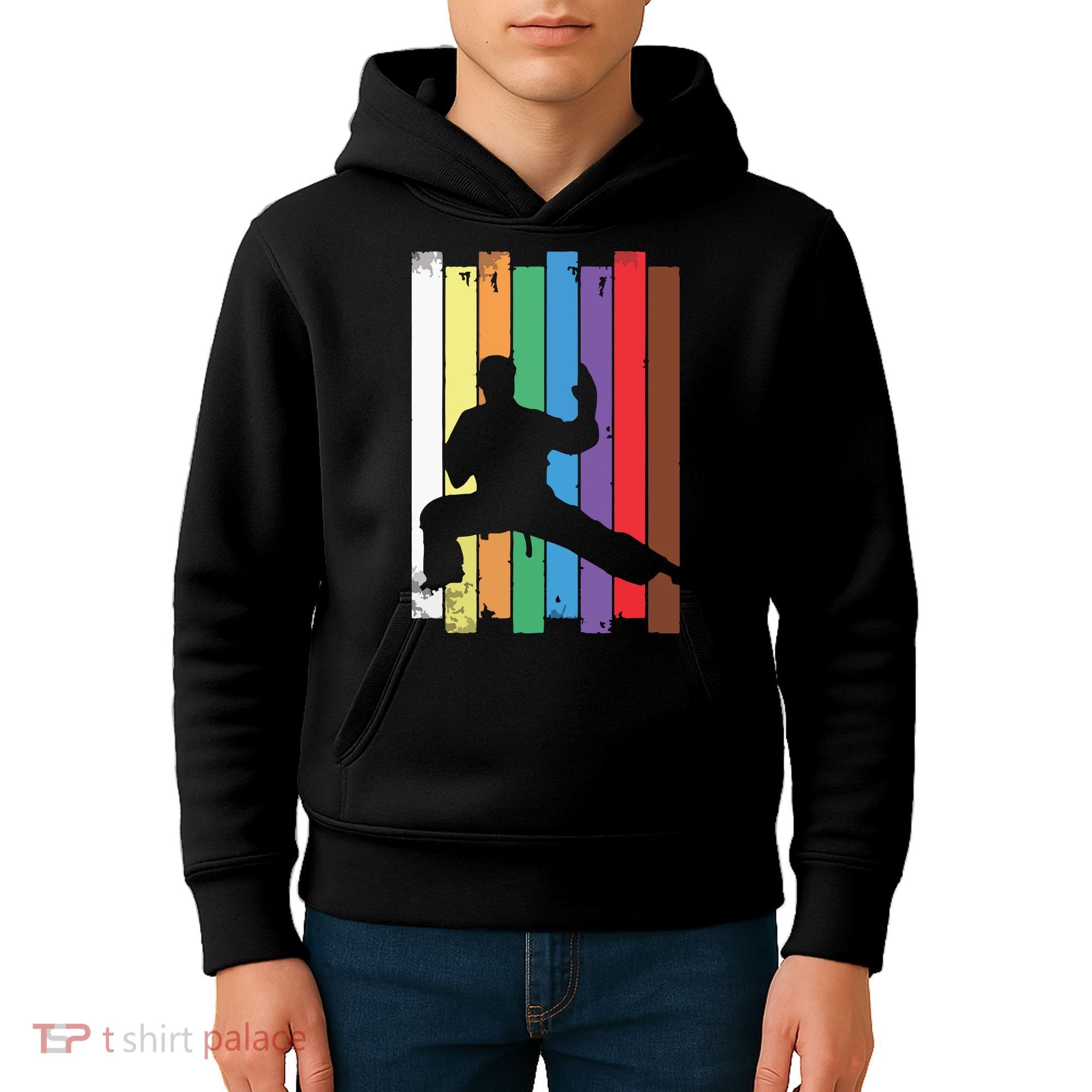 Karate Belt Karate Silhouette Martial Arts Kids Hoodie
