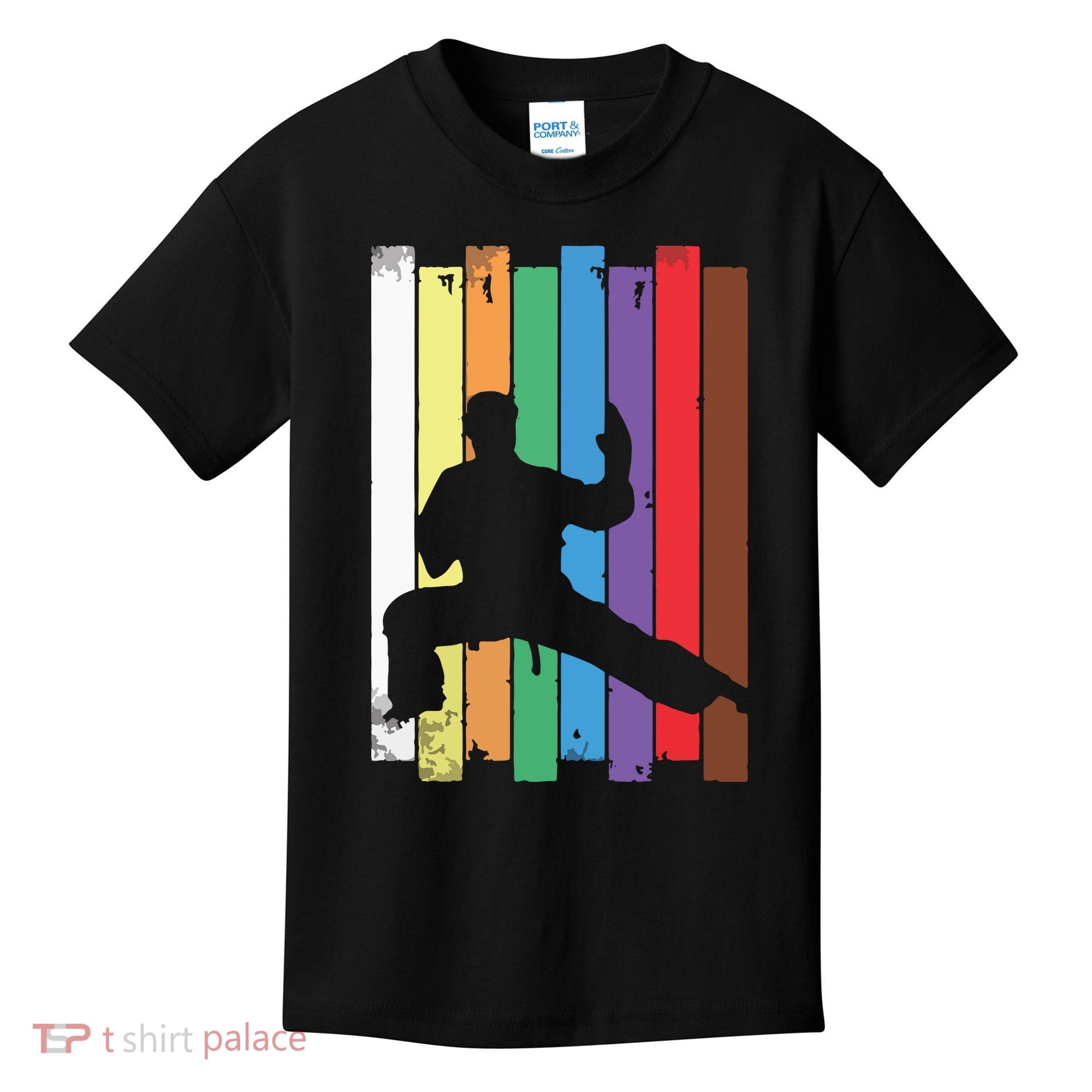 Karate Belt Karate Silhouette Martial Arts Kids T-Shirt