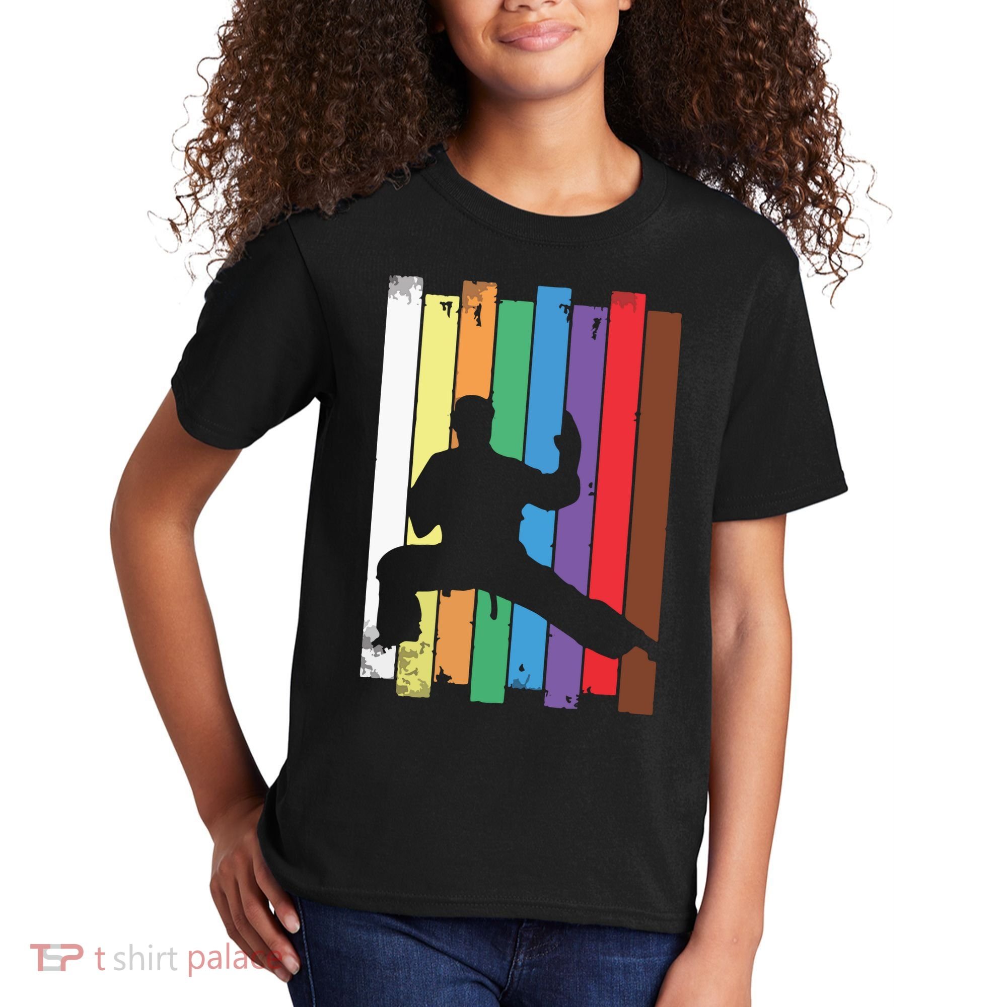 Karate Belt Karate Silhouette Martial Arts Kids T-Shirt
