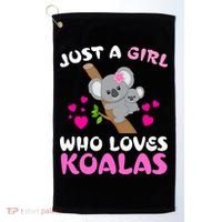 Koala Bear Lovers Just A Girl Who Loves Koalas Cool Gift Golf Towel thumb 0