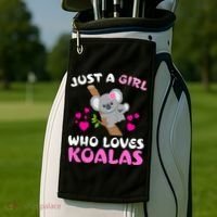 Koala Bear Lovers Just A Girl Who Loves Koalas Cool Gift Golf Towel thumb 2