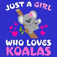 Koala Bear Lovers Just A Girl Who Loves Koalas Cool Gift Long Sleeve Shirt thumb 2