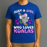 Koala Bear Lovers Just A Girl Who Loves Koalas Cool Gift T-Shirt thumb 3