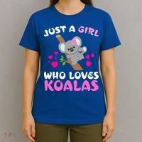 Koala Bear Lovers Just A Girl Who Loves Koalas Cool Gift T-Shirt thumb 4