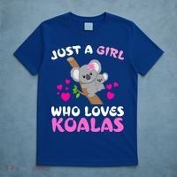Koala Bear Lovers Just A Girl Who Loves Koalas Cool Gift T-Shirt thumb 5