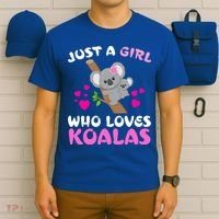Koala Bear Lovers Just A Girl Who Loves Koalas Cool Gift T-Shirt thumb 6
