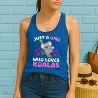 Koala Bear Lovers Just A Girl Who Loves Koalas Cool Gift Women's Tank Top thumb 2