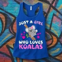 Koala Bear Lovers Just A Girl Who Loves Koalas Cool Gift Women's Tank Top thumb 3
