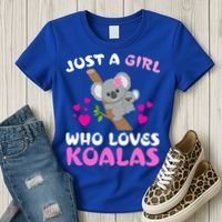 Koala Bear Lovers Just A Girl Who Loves Koalas Cool Gift Women's T-Shirt thumb 3