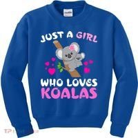Koala Bear Lovers Just A Girl Who Loves Koalas Cool Gift Kids Sweatshirt thumb 0