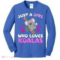 Koala Bear Lovers Just A Girl Who Loves Koalas Cool Gift Kids Long Sleeve Shirt thumb 0