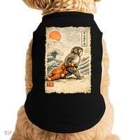 Kawaii Baby Monkey Punch Japanese Art Doggie Tank thumb 0