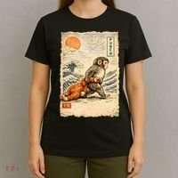 Kawaii Baby Monkey Punch Japanese Art T-Shirt thumb 4