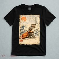 Kawaii Baby Monkey Punch Japanese Art T-Shirt thumb 5