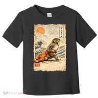 Kawaii Baby Monkey Punch Japanese Art Toddler T-Shirt thumb 0