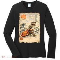 Kawaii Baby Monkey Punch Japanese Art Women's Long Sleeve Shirt thumb 0