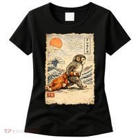 Kawaii Baby Monkey Punch Japanese Art Women's T-Shirt thumb 0