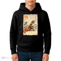 Kawaii Baby Monkey Punch Japanese Art Kids Hoodie thumb 4