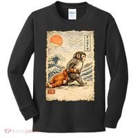 Kawaii Baby Monkey Punch Japanese Art Kids Long Sleeve Shirt thumb 0