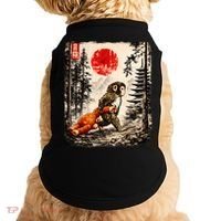 Kawaii Baby Monkey Punch Japanese Ukiyo-e Doggie Tank thumb 0