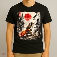 Kawaii Baby Monkey Punch Japanese Ukiyo-e T-Shirt thumb 3