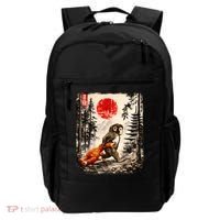 Kawaii Baby Monkey Punch Japanese Ukiyo-e Backpack thumb 0