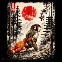 Kawaii Baby Monkey Punch Japanese Ukiyo-e Coffee Mug thumb 5