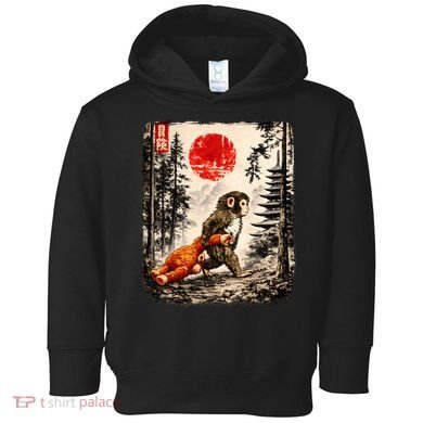Kawaii Baby Monkey Punch Japanese Ukiyo-e Toddler Hoodie