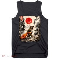 Kawaii Baby Monkey Punch Japanese Ukiyo-e Tank Top thumb 0