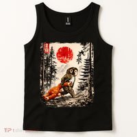 Kawaii Baby Monkey Punch Japanese Ukiyo-e Tank Top thumb 2